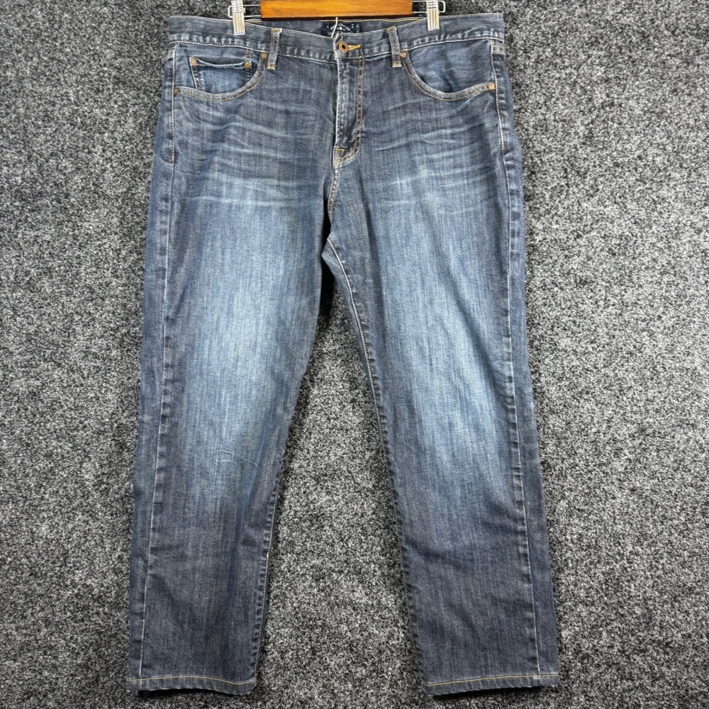 Lucky Brand 221 Original Straight Jeans Mens 38x30‎ Dark Wash Blue Denim